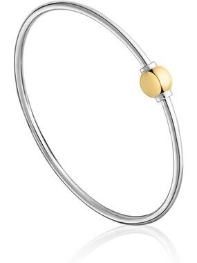 Sterling Silver & 14K Gold Clad Threaded Ball Bracelet - Cape Cod FLEX Style